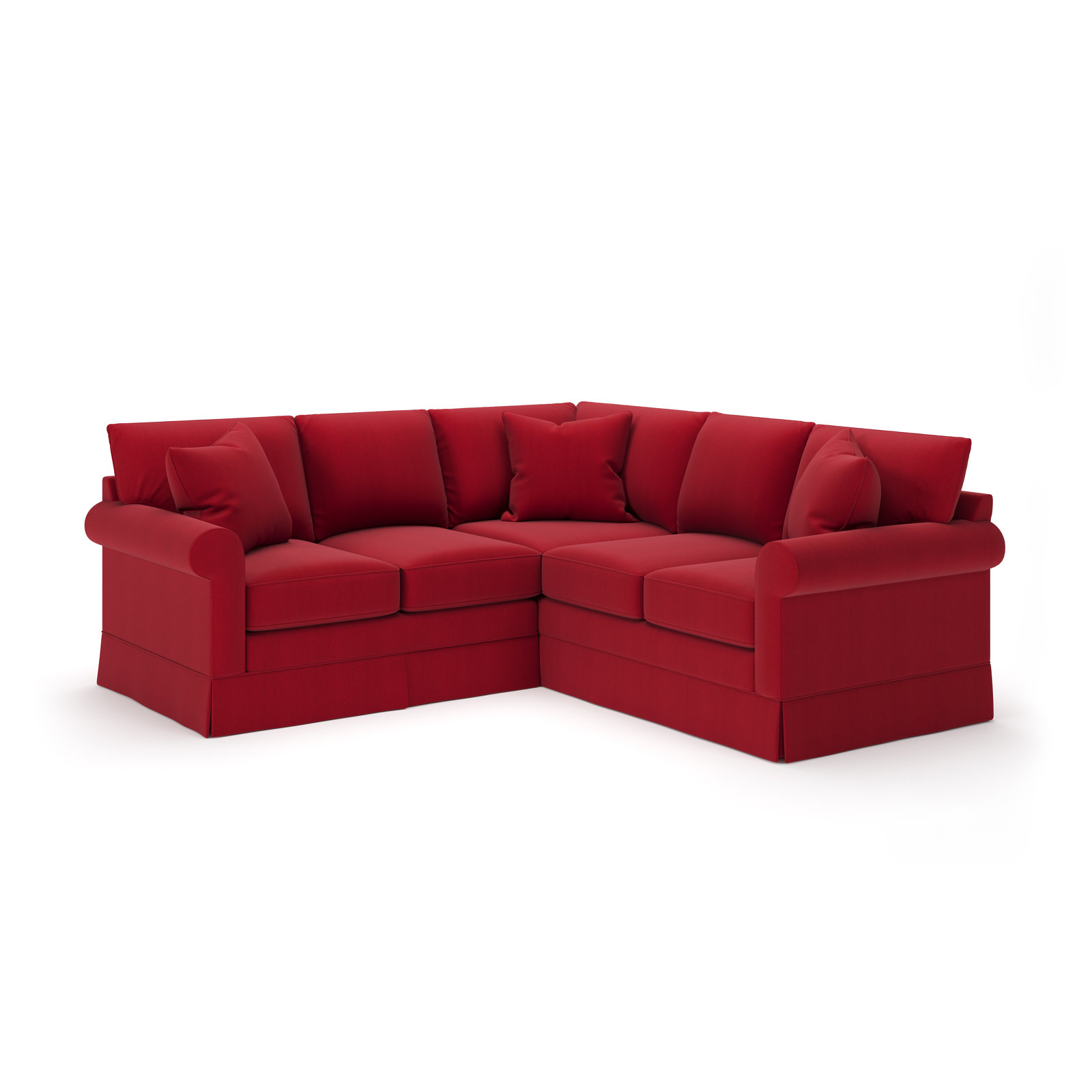 Friedman Upholstered L-Sectional, Bayou Flame Canvas
