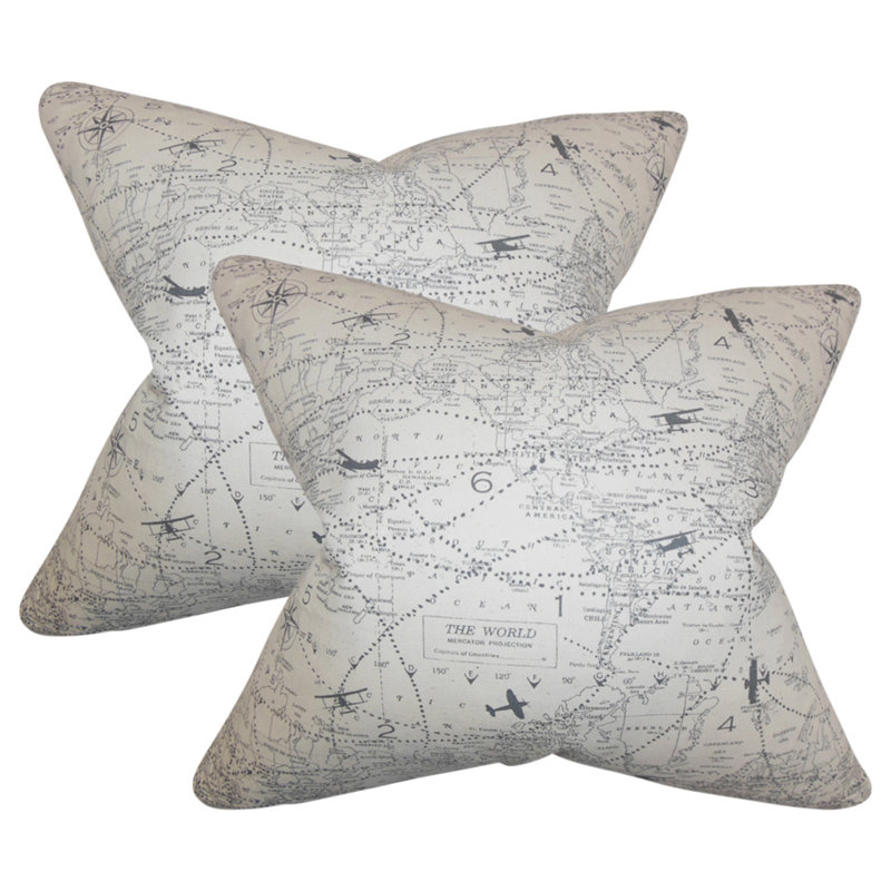 Feather Reversible Throw Pillow