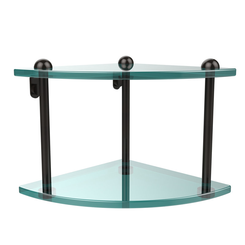 Gober 2 Piece Triangle Corner Shelf, Oil Rubbed Bronze