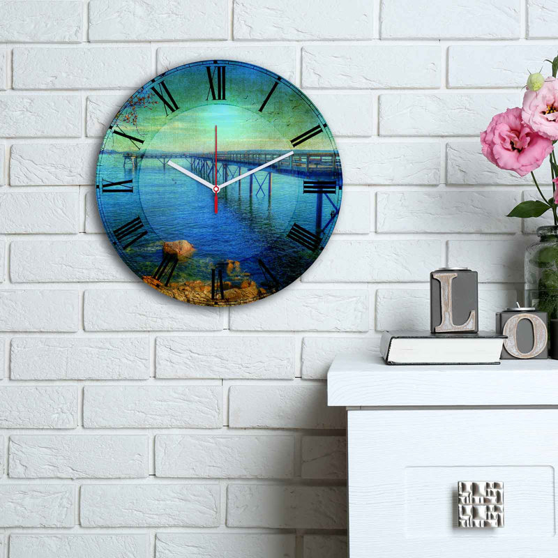 Horloge murale élégante Elegant, 11,8 pouces de diamètre | 100% panneau de fibres à densité moyenne avec une épaisseur de 0,2 pouce | Design élégant pour la maison ou le bureau | La montre moderne ajoute de la sophistication à n'importe quel espa