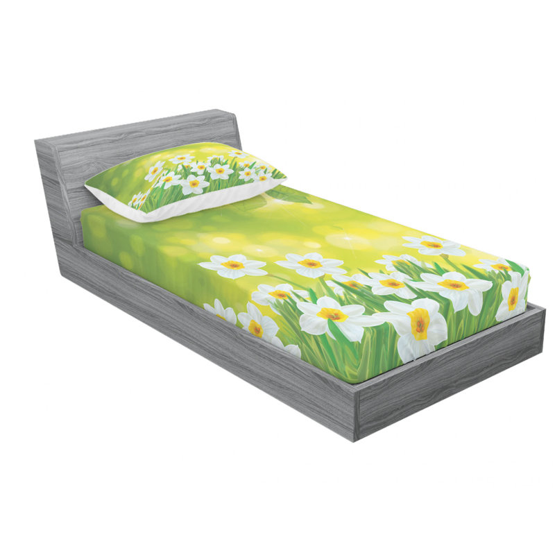Microfiber Sheet Set, Twin Sheet Set with Fitted Sheet