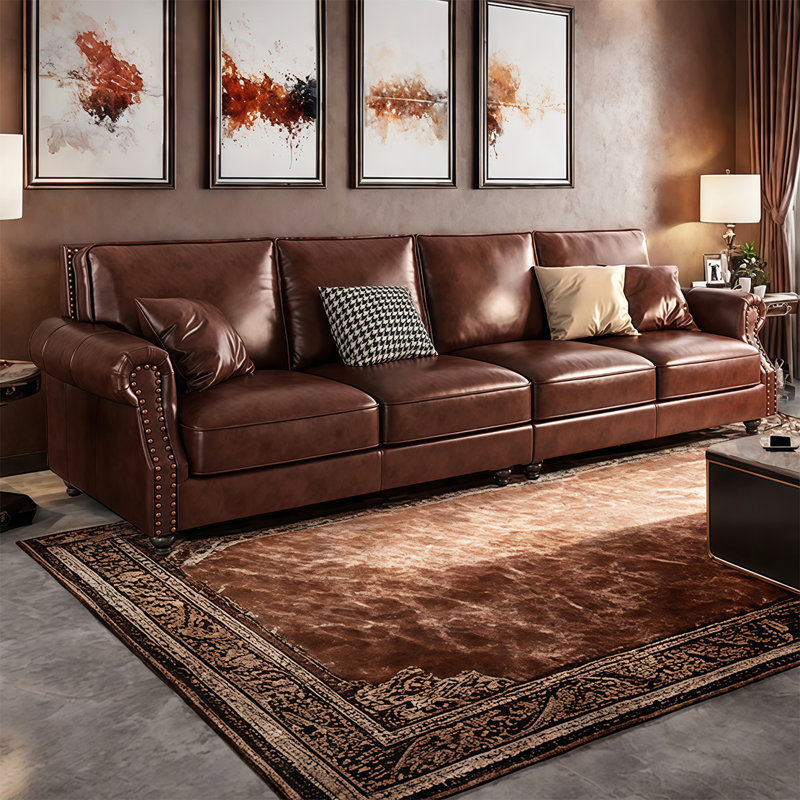 Canapé rétro de style américain, H 36,22 po x l 110,23 po x P 35,43 po, 4