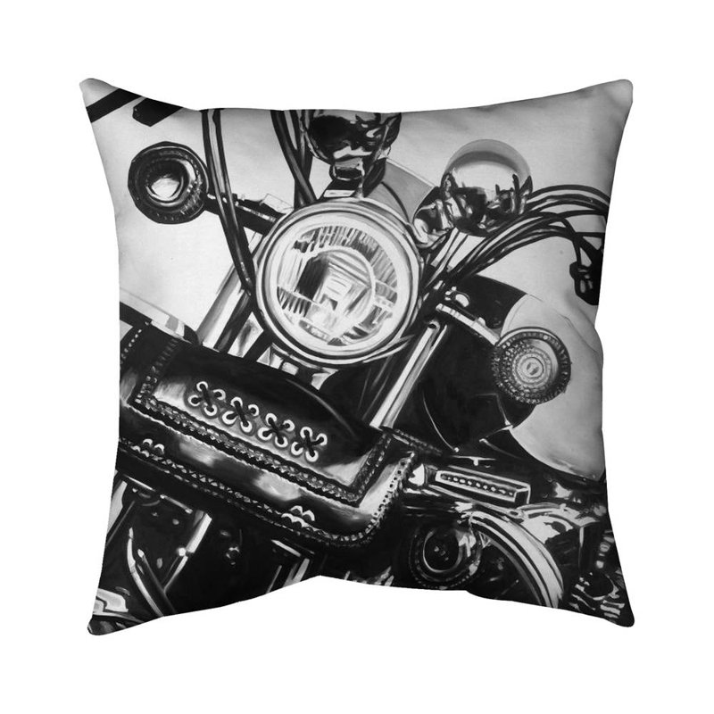 Realistic Motorcycle Poly Twill Throw | Home Decor Accent, 26"