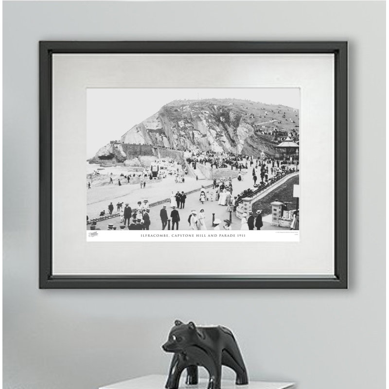 Ilfracombe, Capstone Hill And Parade 1911 - Single Picture Frame Print, 40cm H x 50cm W x 2.3cm D