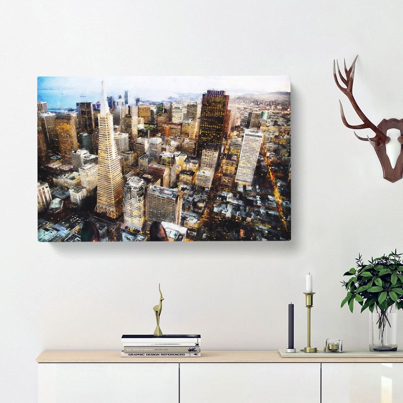 The San Francisco Skyline - Wrapped Canvas, 50cm H x 76cm W x 3cm D