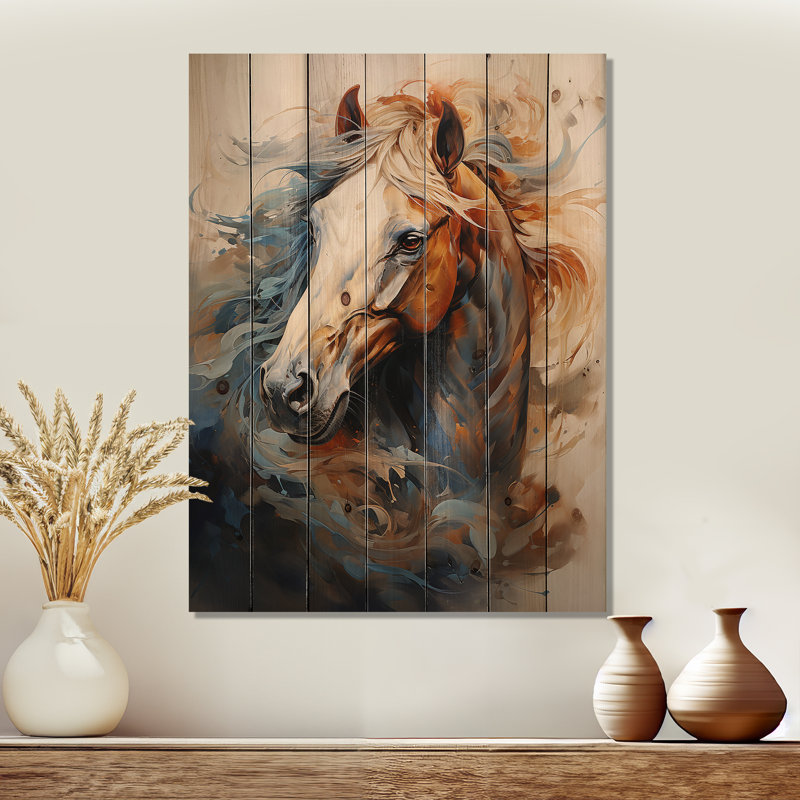 Maricel - Décoration murale animaux en bois sur bois de pin naturel, H 32 po x l 24 po