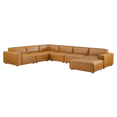 Modway Restore 7-Piece Vegan Leather Sectional Sofa by Modway