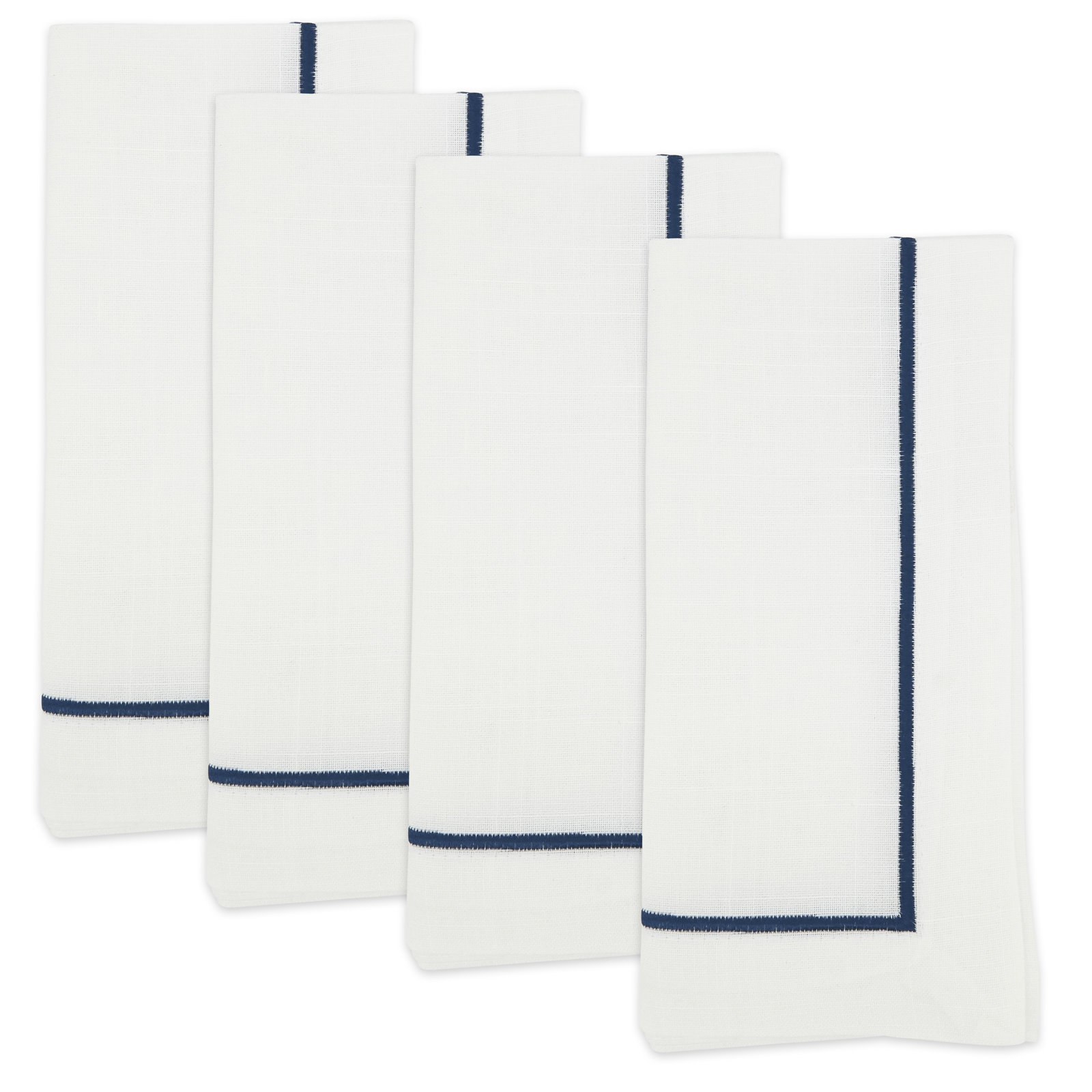 Odelle Polyester No Pattern Napkin, Navy Blue