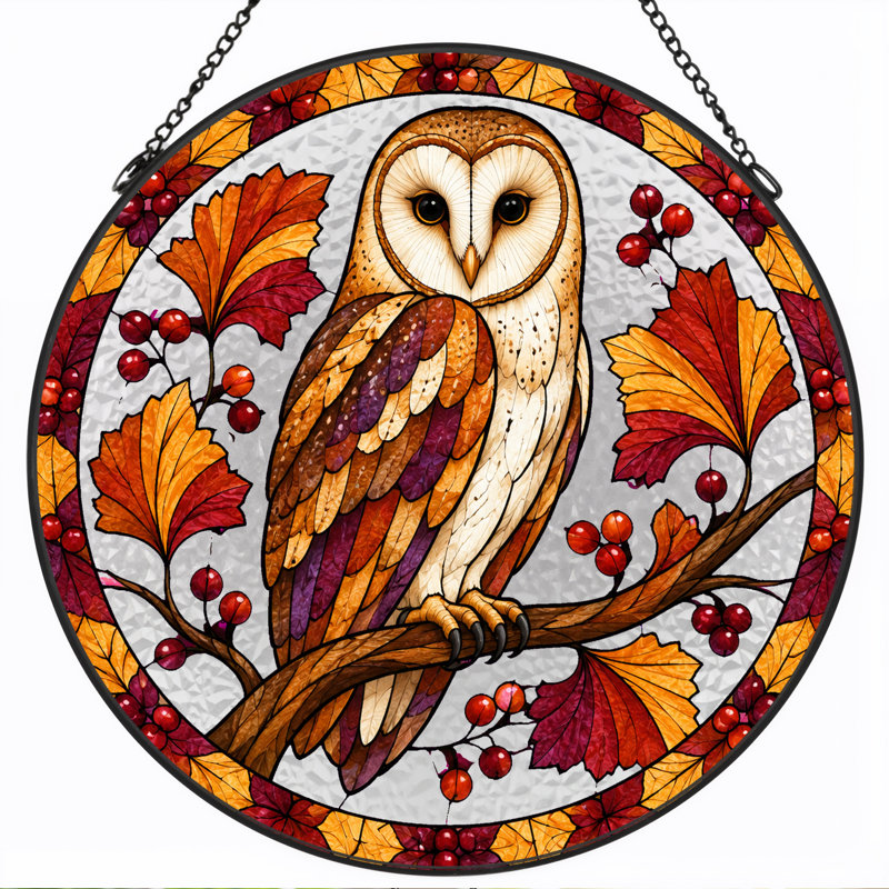 Birds Window Panel, H 12 po