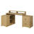 Fluted L-Shaped Home Office Desk With File Drawer & Built-In Charging Station