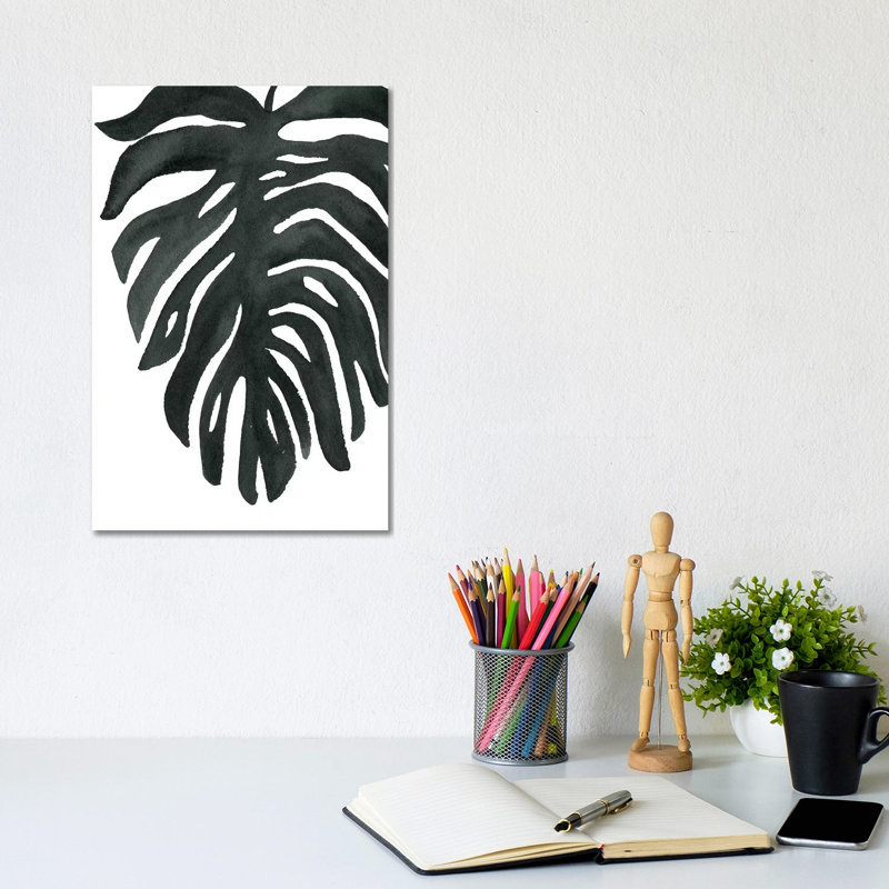 Tropical Palm II by Wild Apple Portfolio - Wrapped Canvas Painting, 20.32 cm H x 30.48 cm W