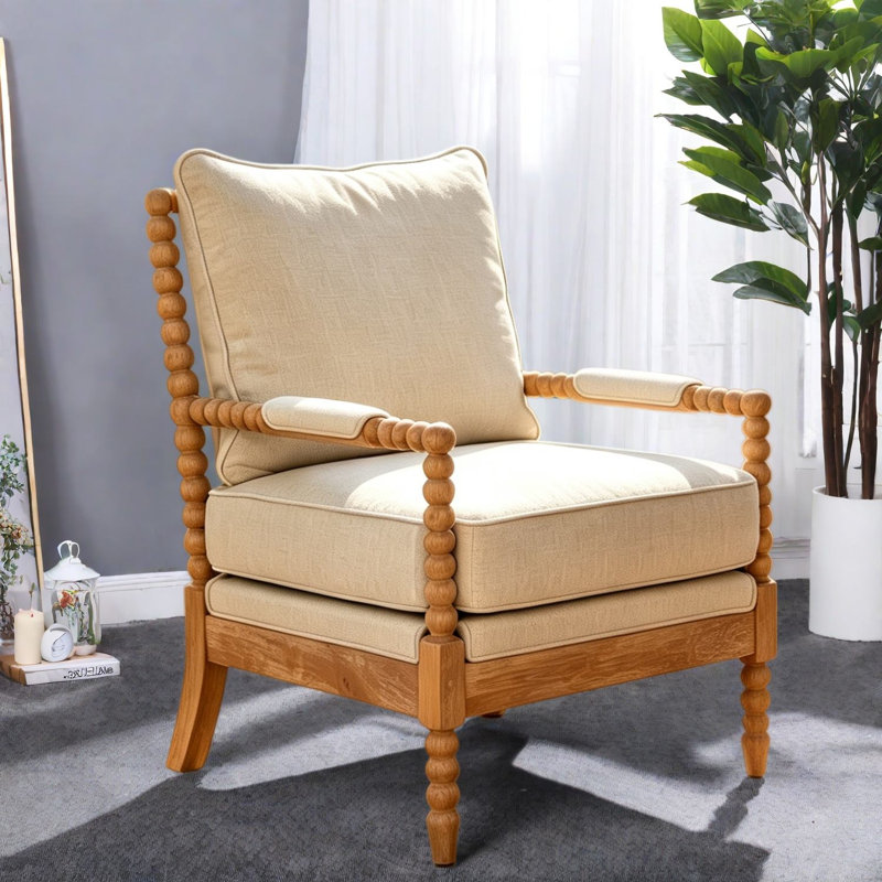 Chaises d'appoint modernes, chaise en tissu de bois d'hévéa, maison de ferme rustique