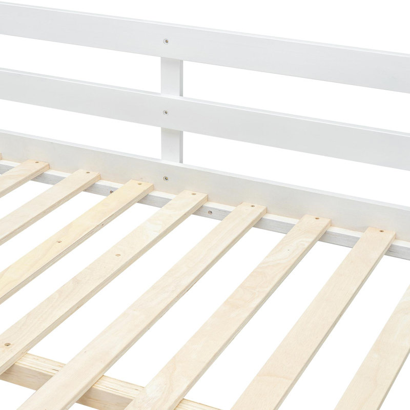 Low Bunk Bed, White