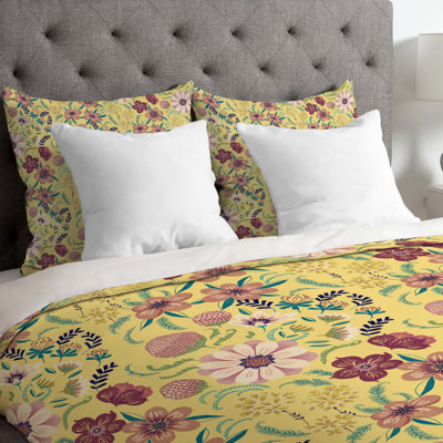 Pimlada Phuapradit Traditional Floral Duvet Cover