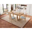 Ensemble de table de salle à manger extensible 5 pièces, table de ferme avec rallonge 18 ", table de cuisine rustique en bois 78" et chaises rembourrées 4 pièces, ensemble de table de salle à manger extensible-131983114-131983117-131983119-131983120