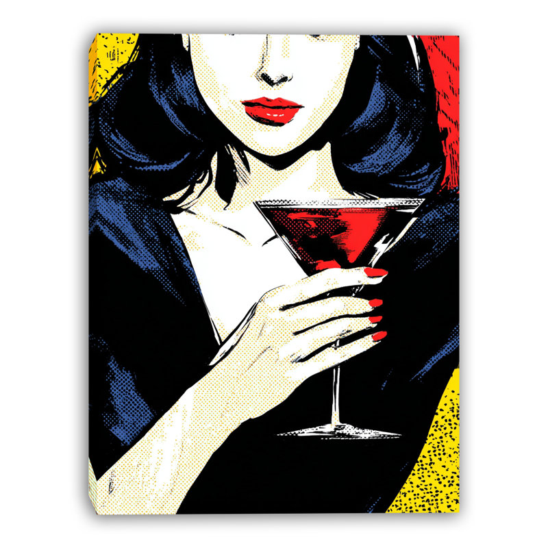 Art mural sur toile tendue Scarlet Martini, H 24 po x l 16 po x P 1,5 po