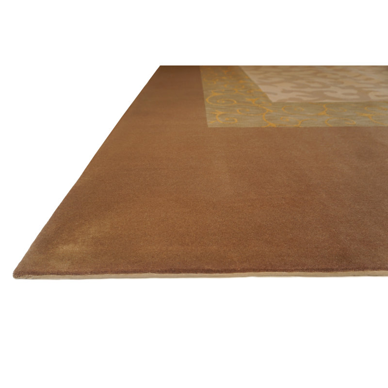 Presidential Hand Knotted Oriental Area Rug in Fawn, Rectangle 6' x 9'