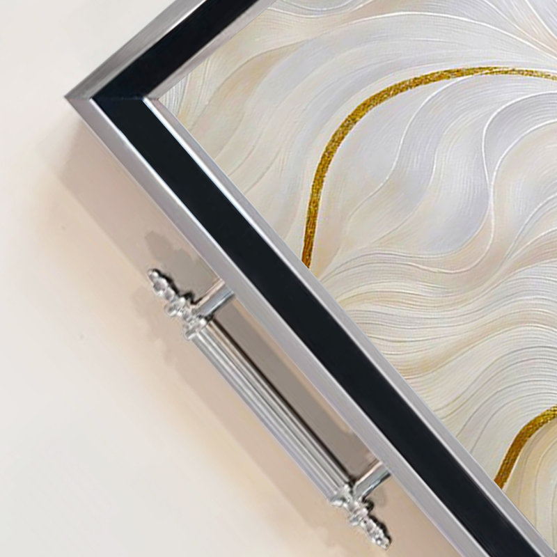 Elegant Glass Tray, 19.7 x 11.4 x 1.4 inches | 100% Durable Glass Construction | Easy to Clean with Damp Cloth | Ideal for Serving, Decorative Display, and Organizing | Stylish Addition to Home Décor