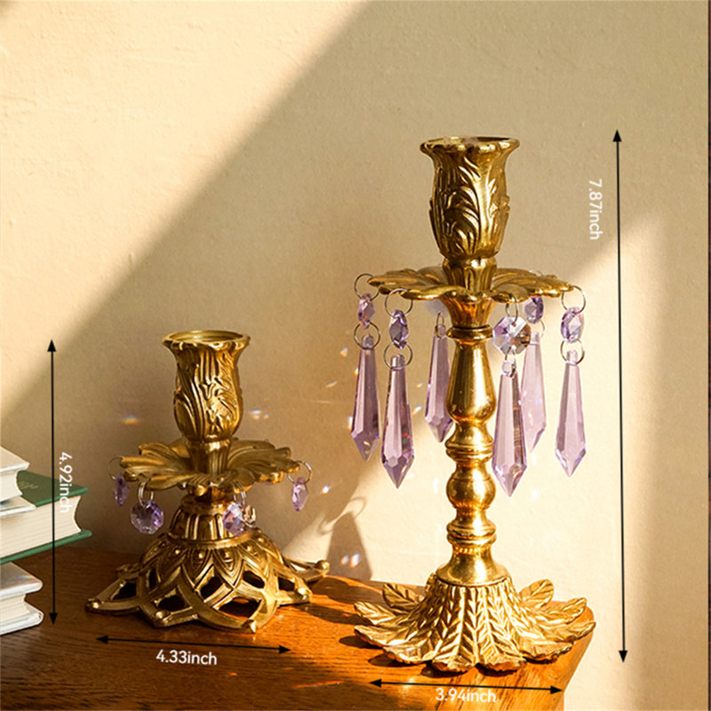 7.87'' H Metal Tabletop Candlestick