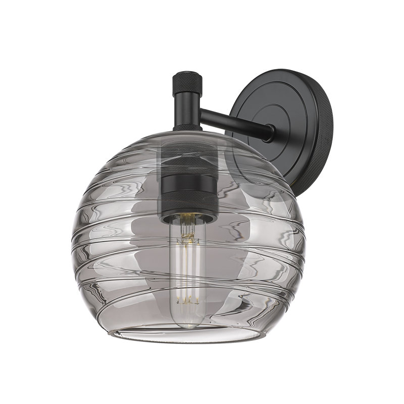 Applique murale 1 lumière Cribb, Noir mat
