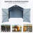 12×20 FT Outdoor Storage Shed Metal Garage Shed For Car, Bike,  - Backyard Tool House Building 2 Doors And 4 Vents