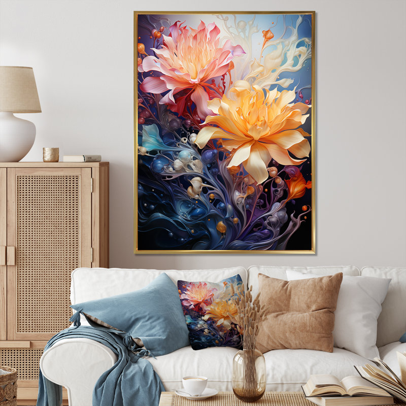Impression d'art sur toile Opt Opt Enchantment, Cadre flottant doré, H 20 po x l 12 po x P 1 po