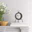 Analog Mechanical Tabletop Clock in Dark Brown