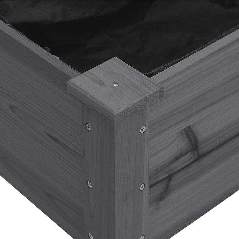 Ludington Wood Planter Box, Grey, 71cm H x 76cm W x 37cm D