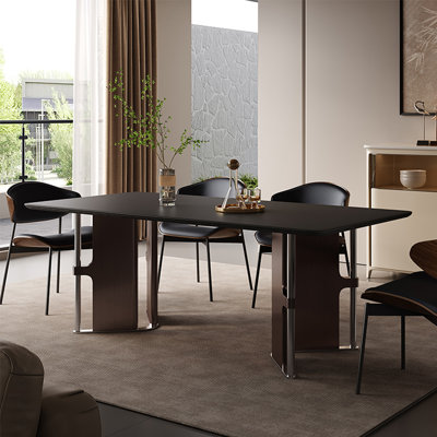 European light luxury simple dining table set