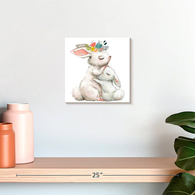 Ashelle mère lapin, H 10 po x l 10 po
