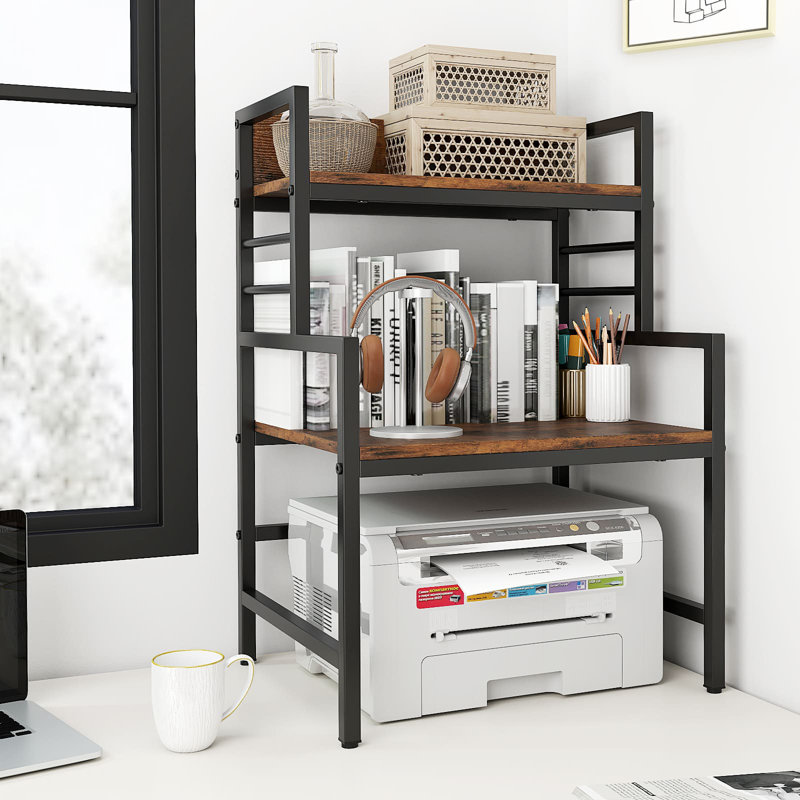 3-Tier Microwave Stand Kitchen Countertop Organizer-Coffee