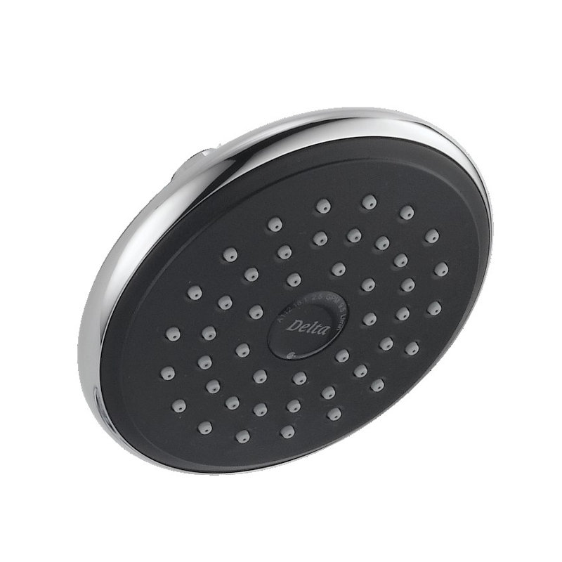 Universal Showering Components Full/Standard Fixed Shower Head with H2Okinetic Technology, Chrome