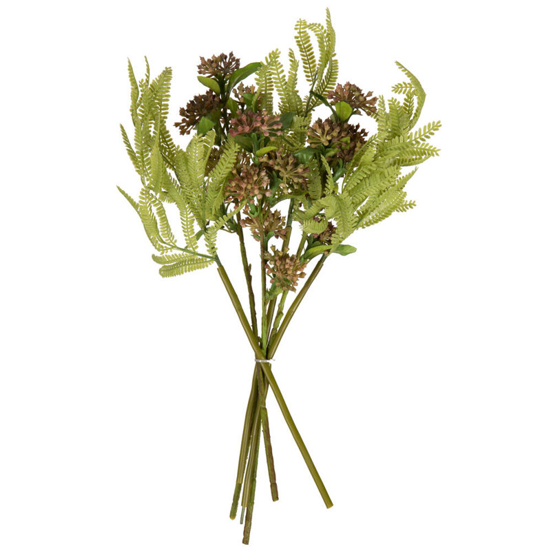 Ensemble de 2 plantes artificielles en fougère, Brun