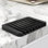 Tapis de séchage de vaisselle en silicone KRAUS avec porte-savon en silicone pour salle de bain ou comptoir de cuisine, KDM-10-05DG