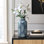 Vase rond en céramique tacheté 13,8 po