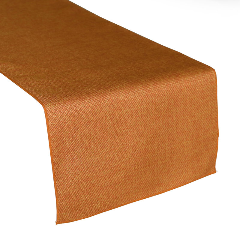 Chemin de table de couleur unie Iona-Lilly, 144 po x 12 po, Orangé