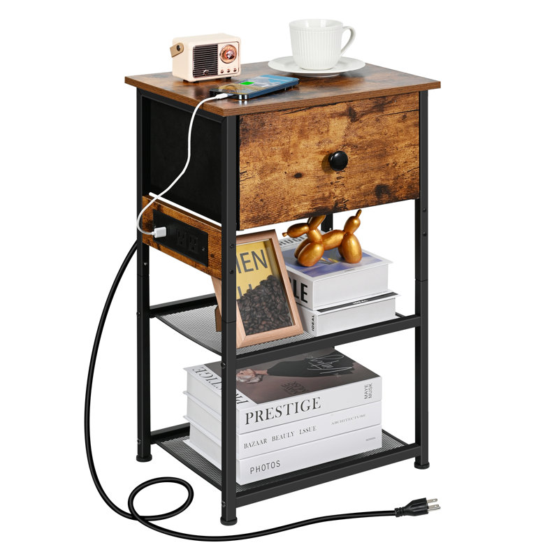 Paighton End Table with Storage and Built-In Outlets