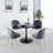 31.5" Table Mid-Century Dining Table For 2-4 People With Round Mdf Table Top-368290658-355179822