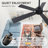  Seale 52 inch Ceiling Fan with Remote Control, Downrod Mount, Reversible DC Motor, 5 Blades, 6 Speeds, 3CCT, Noiseless, Bedroom, Living Room, Black 