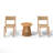 3-piece Outdoor Solid Wood Table And Dining Chairs-1343636087