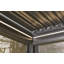 Nexus Grey Aluminium Pergola 3m x 3m with LEDs and 4 Pull Down Screens
