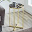 Motte Glass Top Cross Legs End Table
