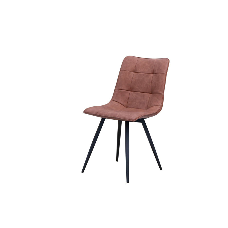 Chaise d'appoint capitonnée, Noisette