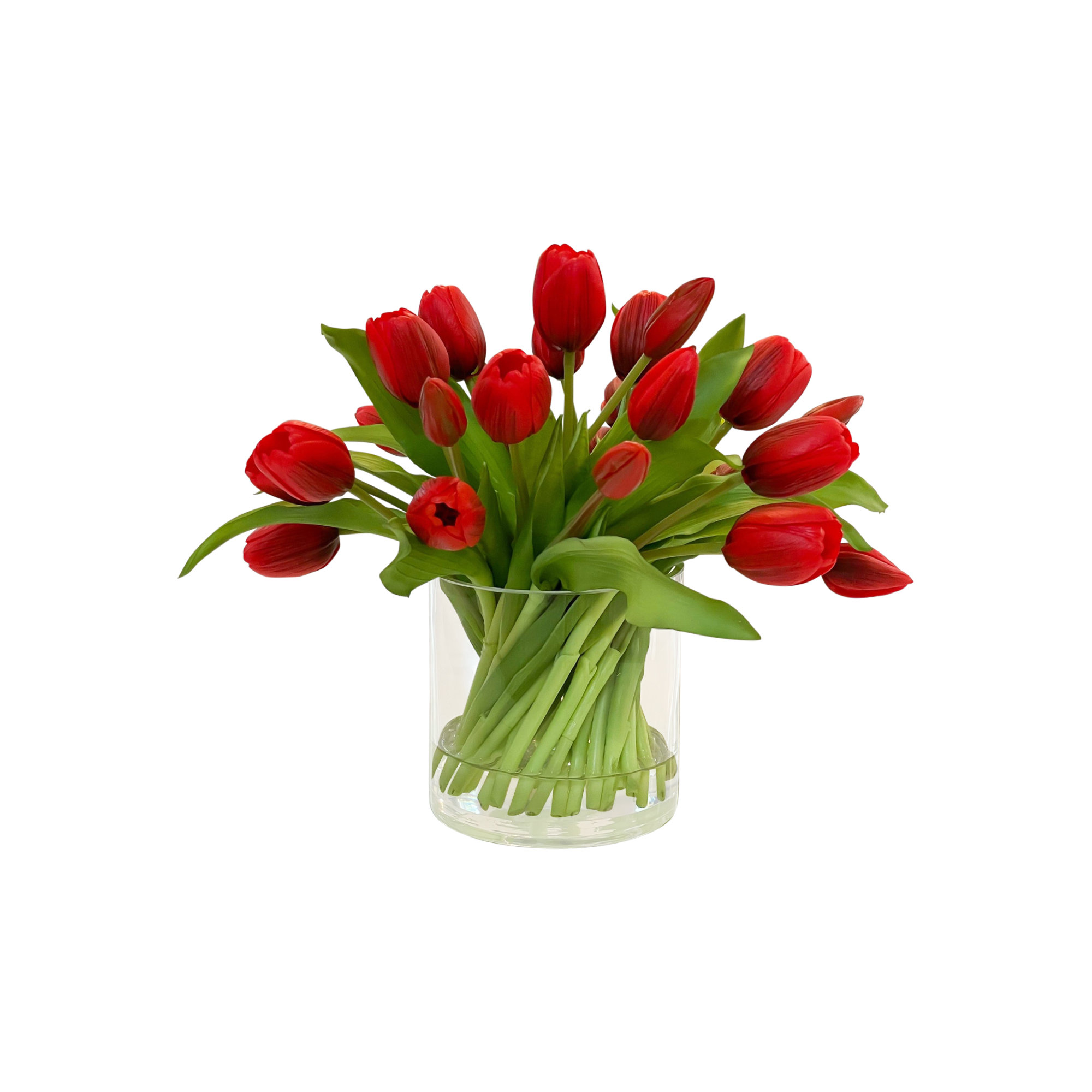 Tulips in Vase, Red