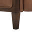 Fauteuil inclinable manuel en cuir véritable avec main courante en bois massif Liauro de 32,3 po de largeur-1867559448