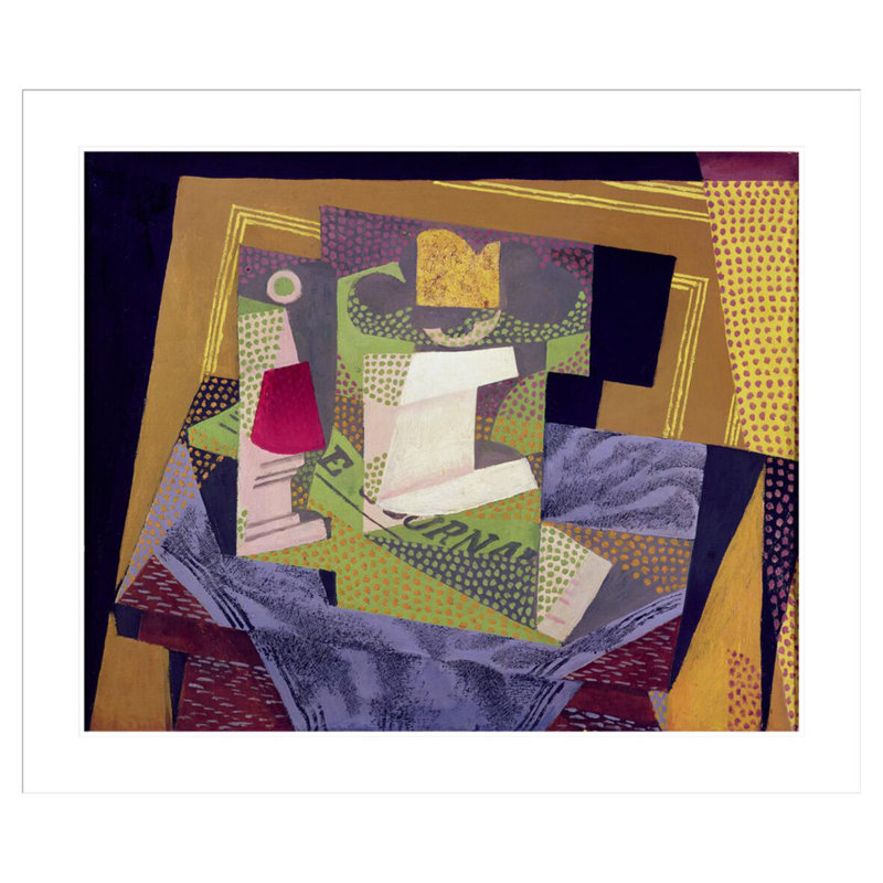 «Composition on a Table» par Juan Gris, impression giclée sur cadre, H 33,5 po x l 39,55 po