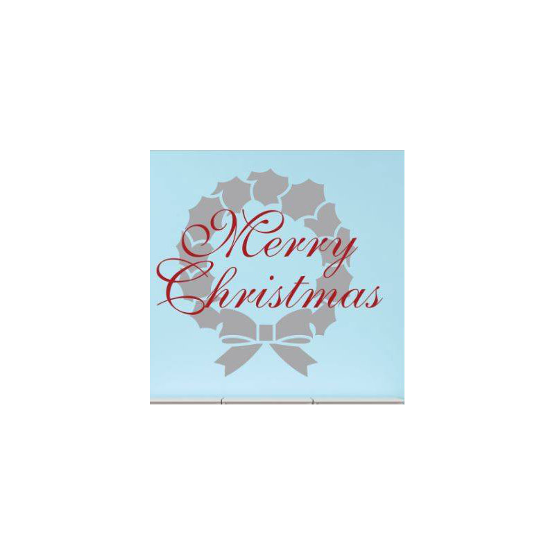 Décalcomanie murale joyeux de noël, H 18 po x l 18 po x P 0,16 po
