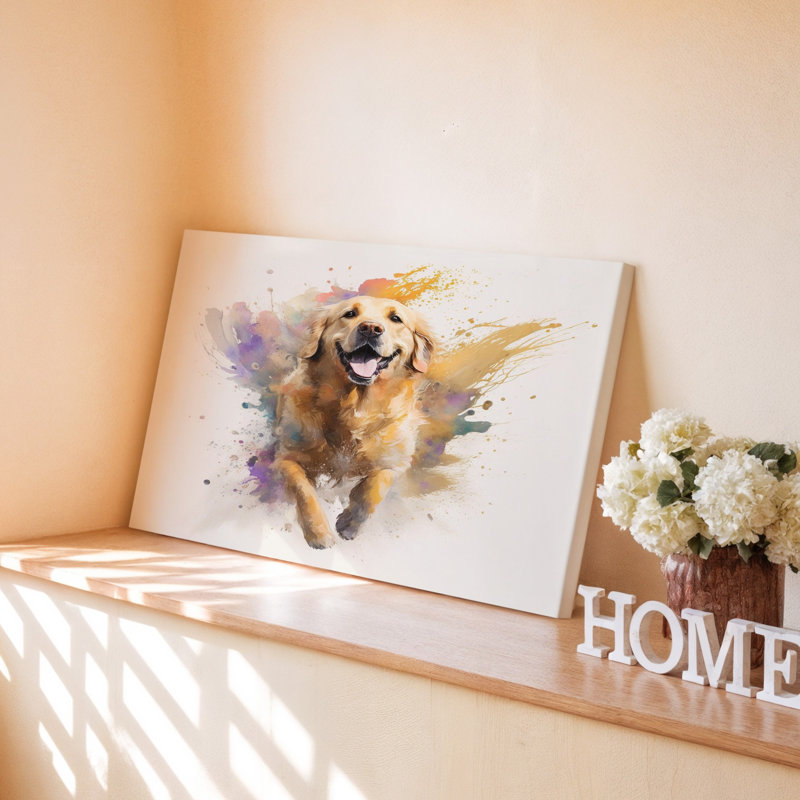 Reproduction d'art sur toile Golden Retriever, 11 x 14 in