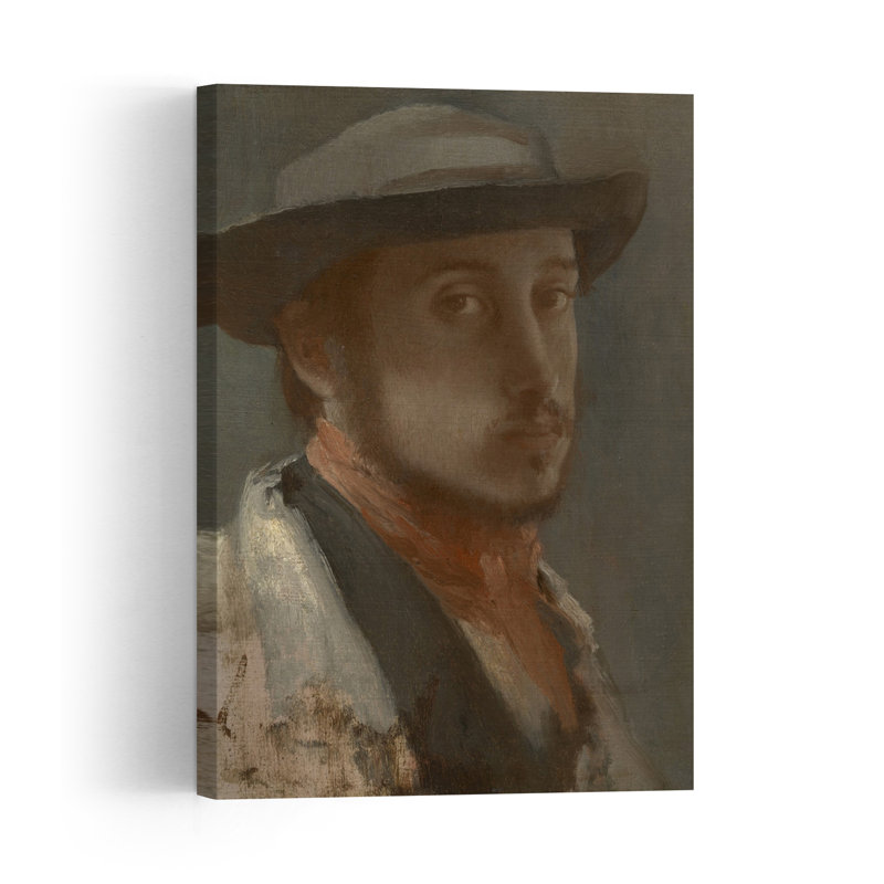 Autoportrait, vers 1857-1858, estampe d'art mural abstraite contemporaine., H 60 po x l 40 po