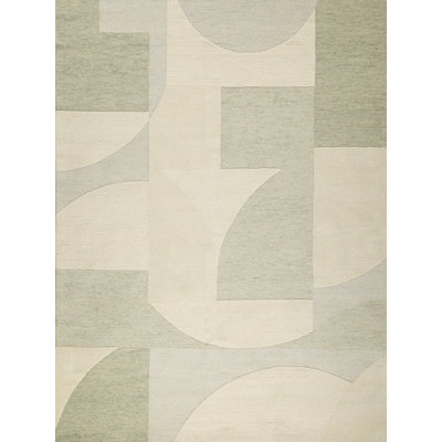 Armandi Hand Tufted New Zealand Wool Green/Ivory Area Rug